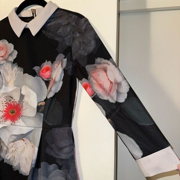 Ted Baker Kaleesa Chelsea Collared Flower Dress Size 1 (XS) EUC - Picture 4 of 16